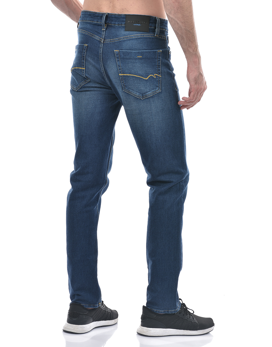 Numero Uno Men Solid Dark Blue Jeans